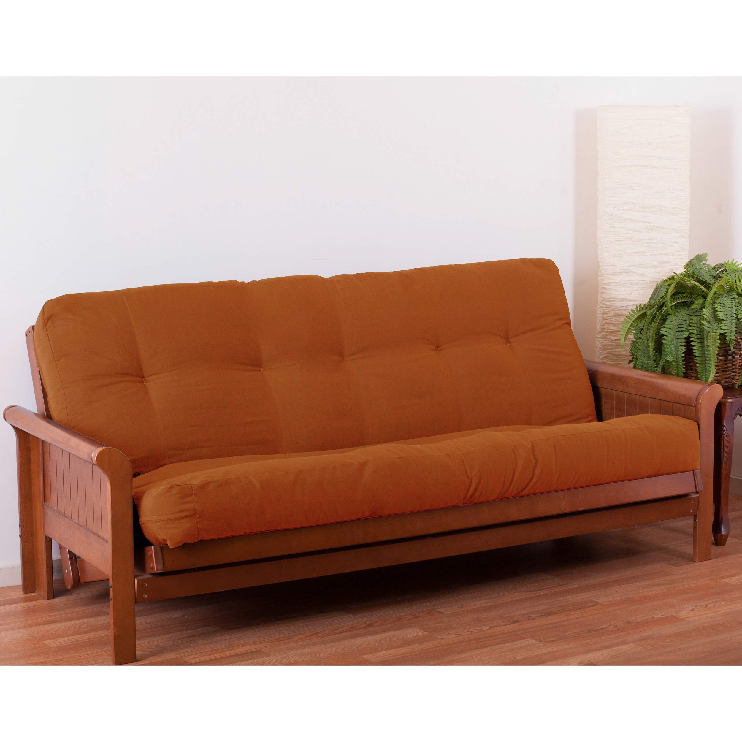 Blazing Needles Renewal 7' Twill Futon Mattress, Queen, Spice